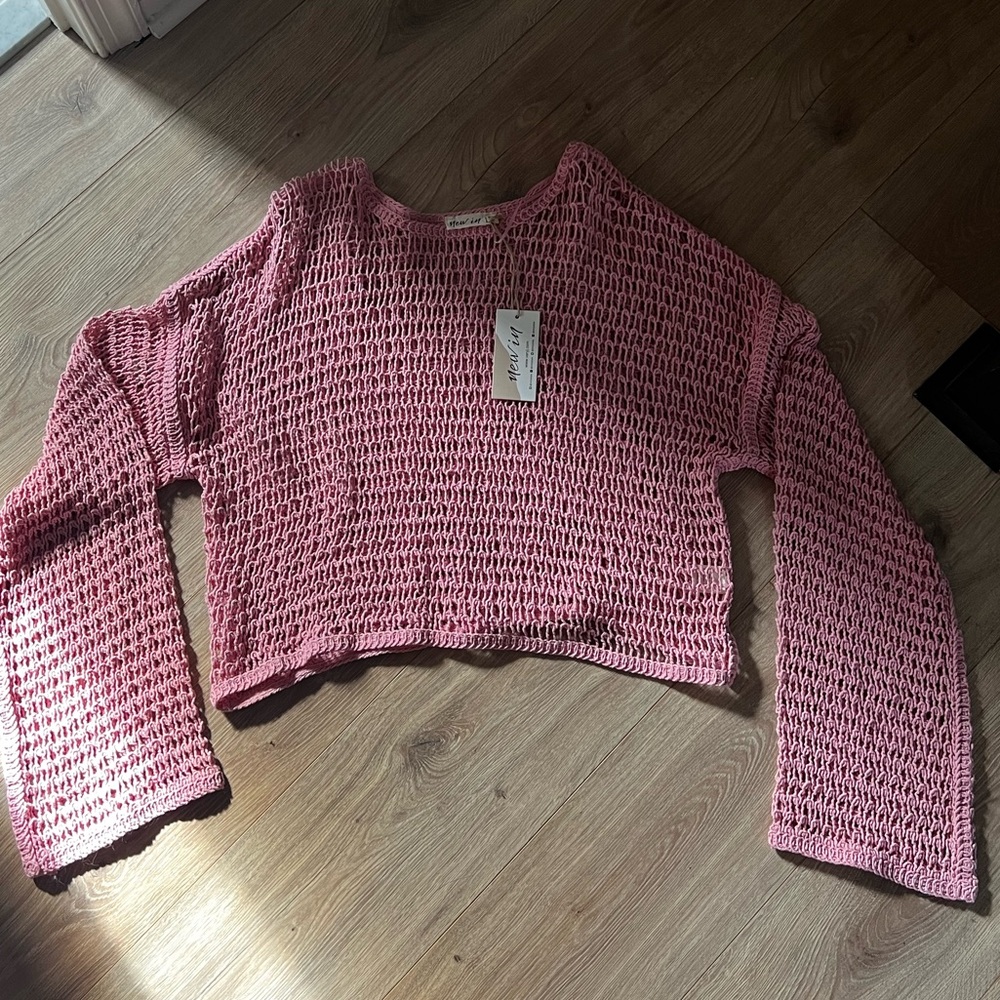 New In Pink Knit Women's Top